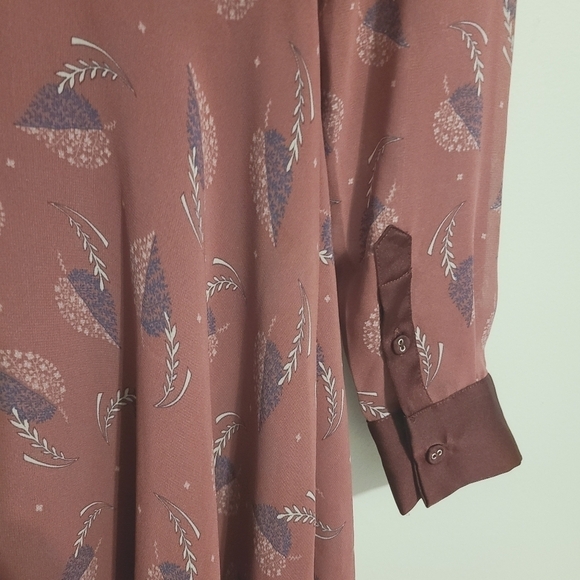 Modcloth | Women's Just My Typist Long Sleeve Sheer Shirtdress (Size XS) - Picture 11 of 16